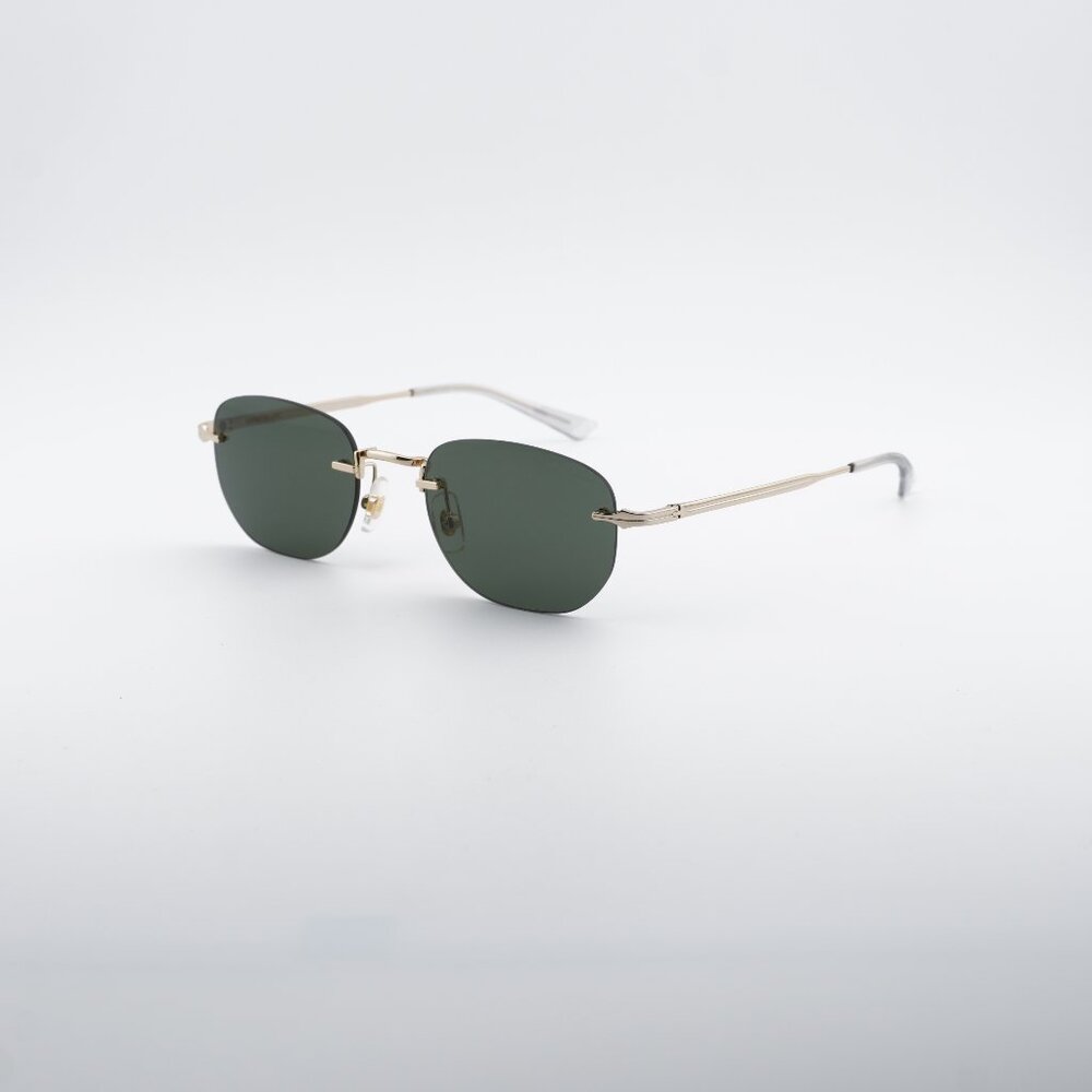 Montblanc MB0303S 001 Sunglasses Gold Square Frame, Grey Lenses